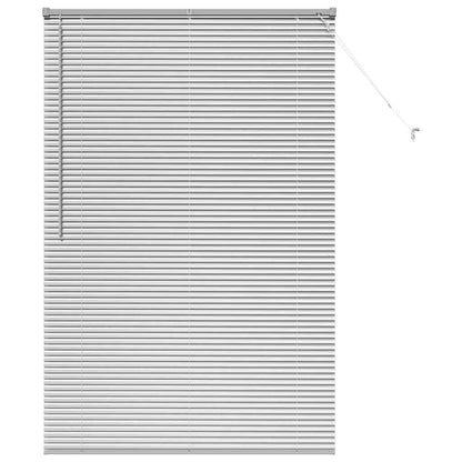 Venetian Blinds Height Adjustable Silver 175 x 115 cm Aluminium