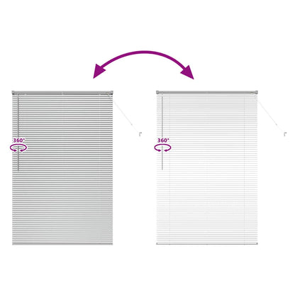 Venetian Blinds Height Adjustable Silver 175 x 115 cm Aluminium