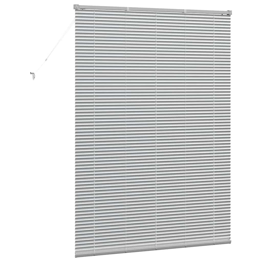 Venetian Blinds Height Adjustable Silver 175 x 130 cm Aluminium