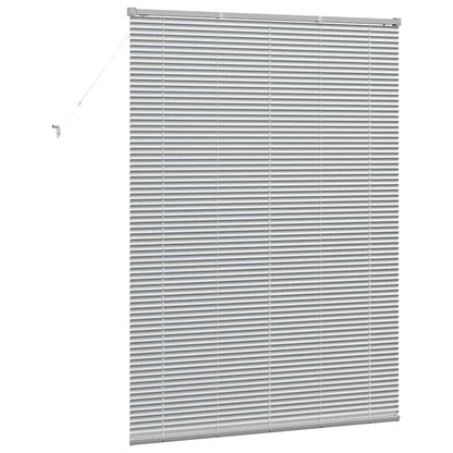 Venetian Blinds Height Adjustable Silver 175 x 130 cm Aluminium