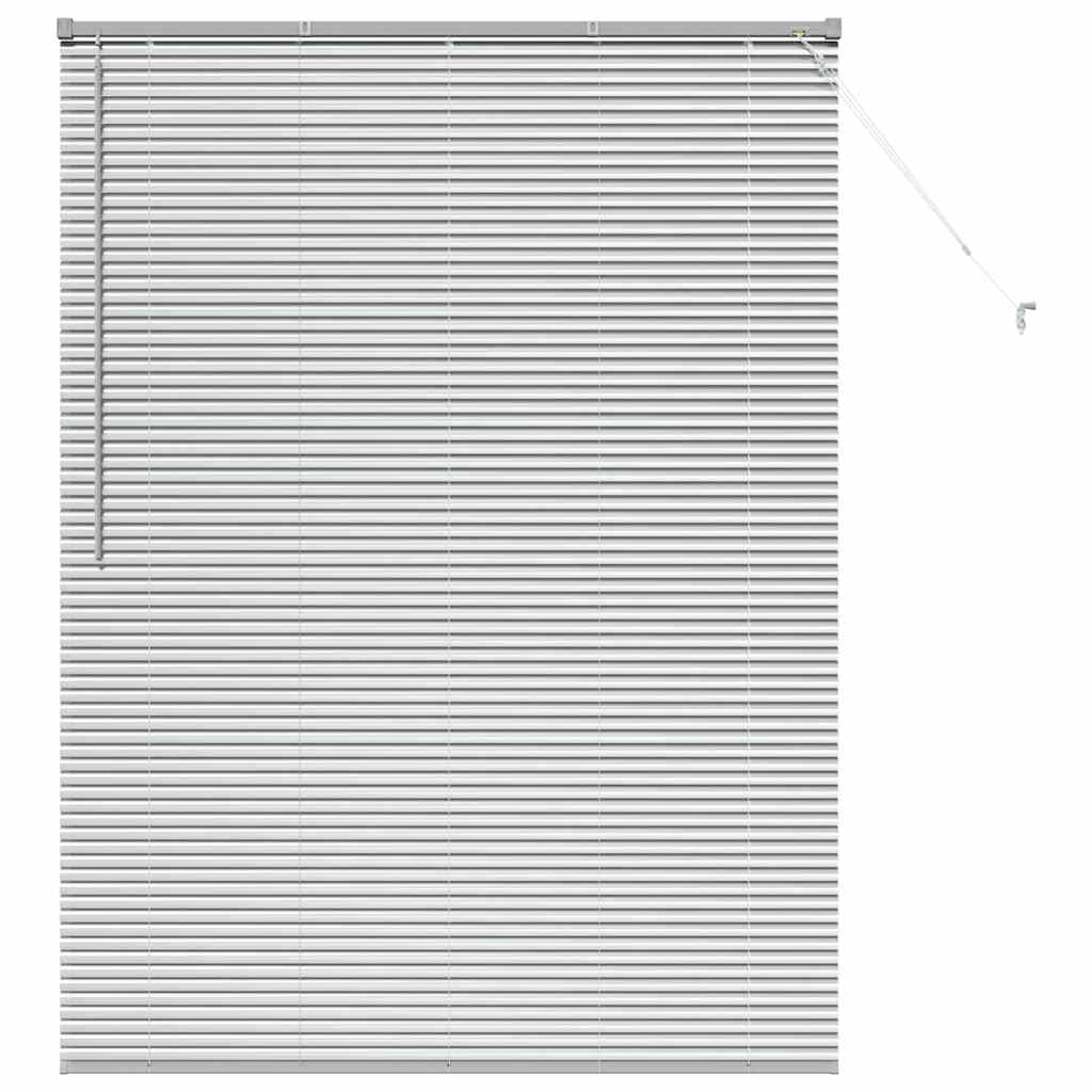 Venetian Blinds Height Adjustable Silver 175 x 130 cm Aluminium