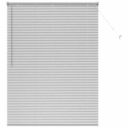 Venetian Blinds Height Adjustable Silver 175 x 130 cm Aluminium