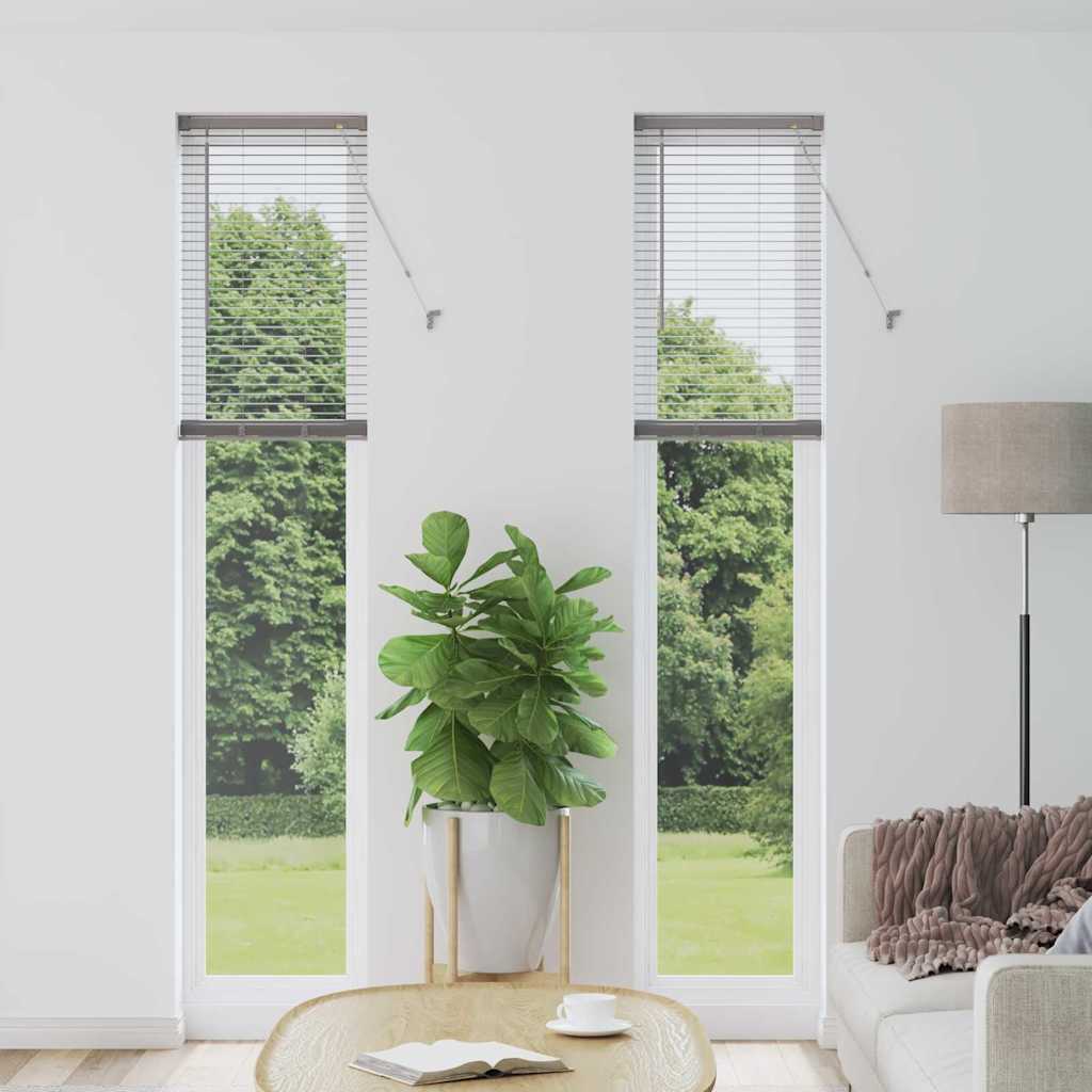 Venetian Blinds Height Adjustable Silver 220 x 50 cm Aluminium