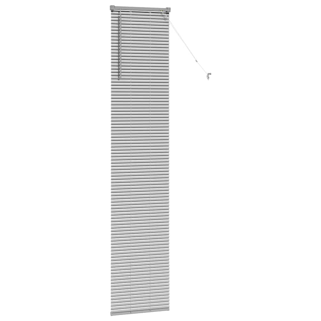 Venetian Blinds Height Adjustable Silver 220 x 50 cm Aluminium