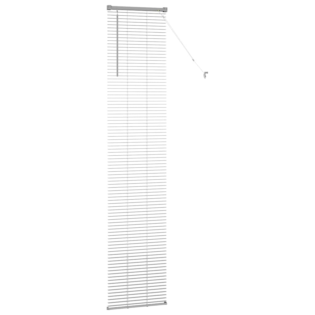 Venetian Blinds Height Adjustable Silver 220 x 50 cm Aluminium