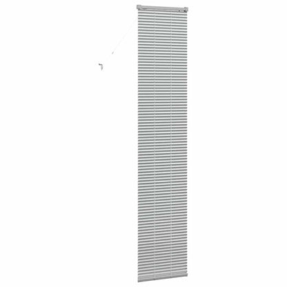Venetian Blinds Height Adjustable Silver 220 x 50 cm Aluminium