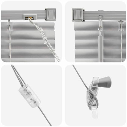 Venetian Blinds Height Adjustable Silver 220 x 65 cm Aluminium