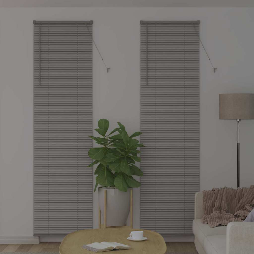 Venetian Blinds Height Adjustable Silver 220 x 65 cm Aluminium