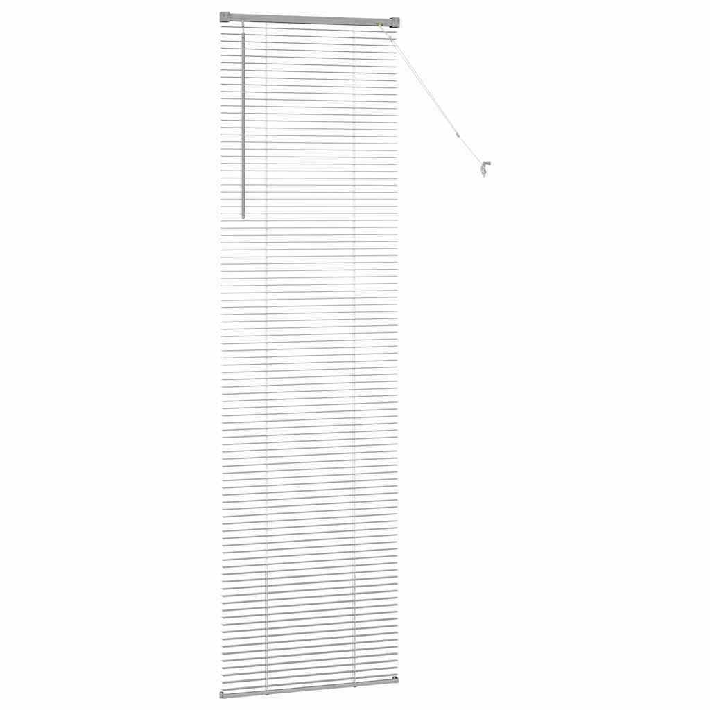 Venetian Blinds Height Adjustable Silver 220 x 65 cm Aluminium