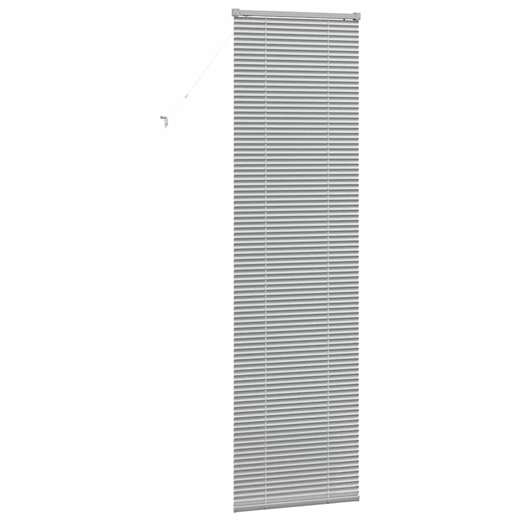 Venetian Blinds Height Adjustable Silver 220 x 65 cm Aluminium