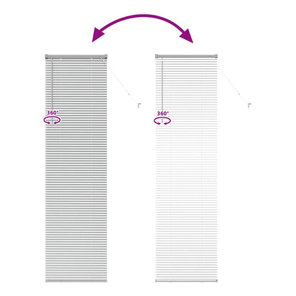 Venetian Blinds Height Adjustable Silver 220 x 65 cm Aluminium