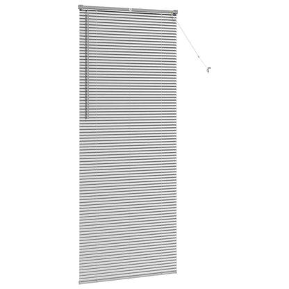Venetian Blinds Height Adjustable Silver 220 x 85 cm Aluminium