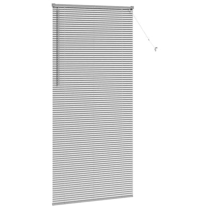 Venetian Blinds Height Adjustable Silver 220 x 100 cm Aluminium