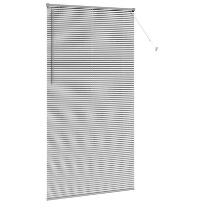 Venetian Blinds Height Adjustable Silver 220 x 120 cm Aluminium