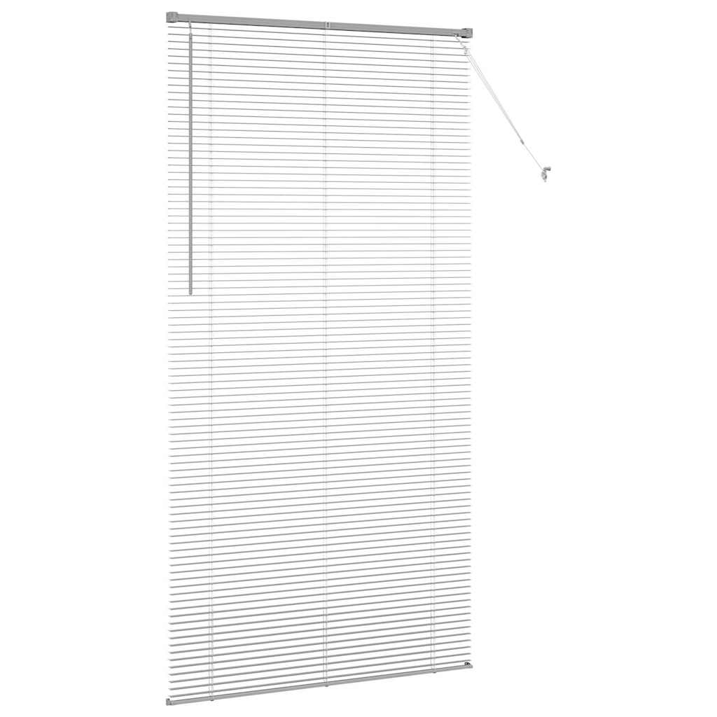 Venetian Blinds Height Adjustable Silver 220 x 120 cm Aluminium