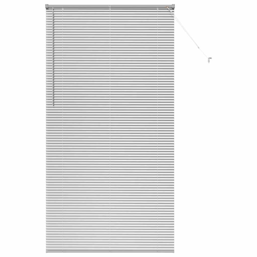 Venetian Blinds Height Adjustable Silver 220 x 120 cm Aluminium