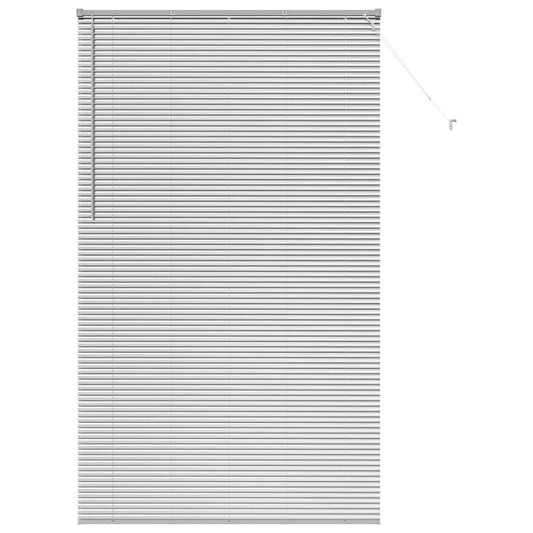 Venetian Blind Silver 220 x 135 cm 25 mm Aluminium