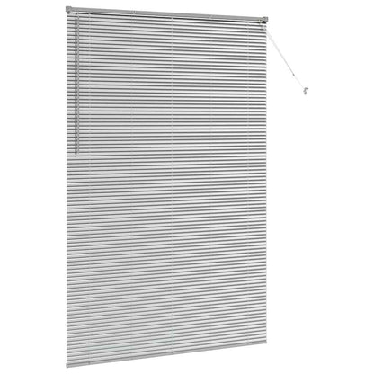 Venetian Blinds Height Adjustable Silver 220 x 140 cm Aluminium
