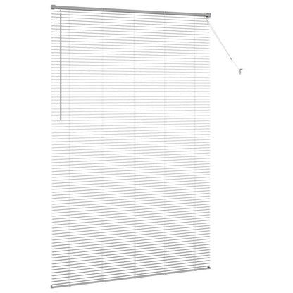 Venetian Blinds Height Adjustable Silver 220 x 145 cm Aluminium