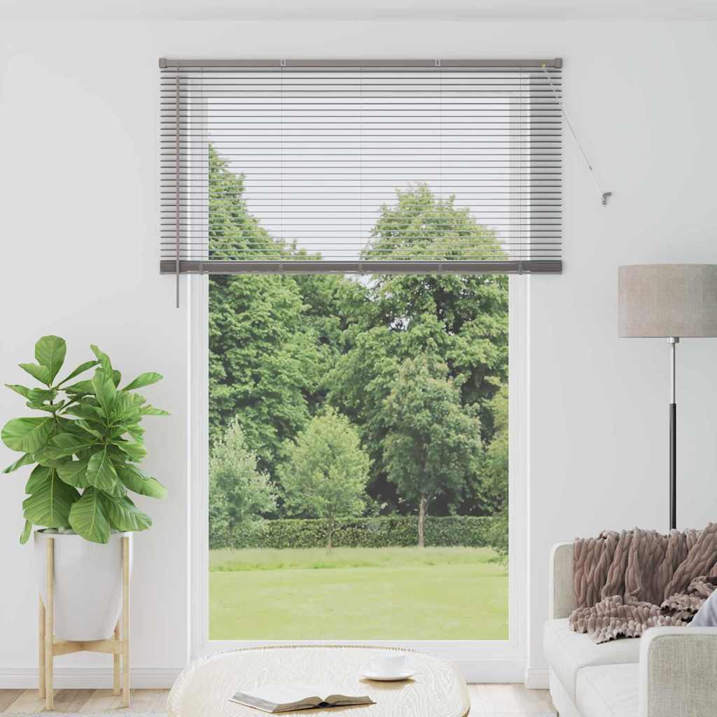 Venetian Blinds Height Adjustable Silver 220x150cm Aluminium
