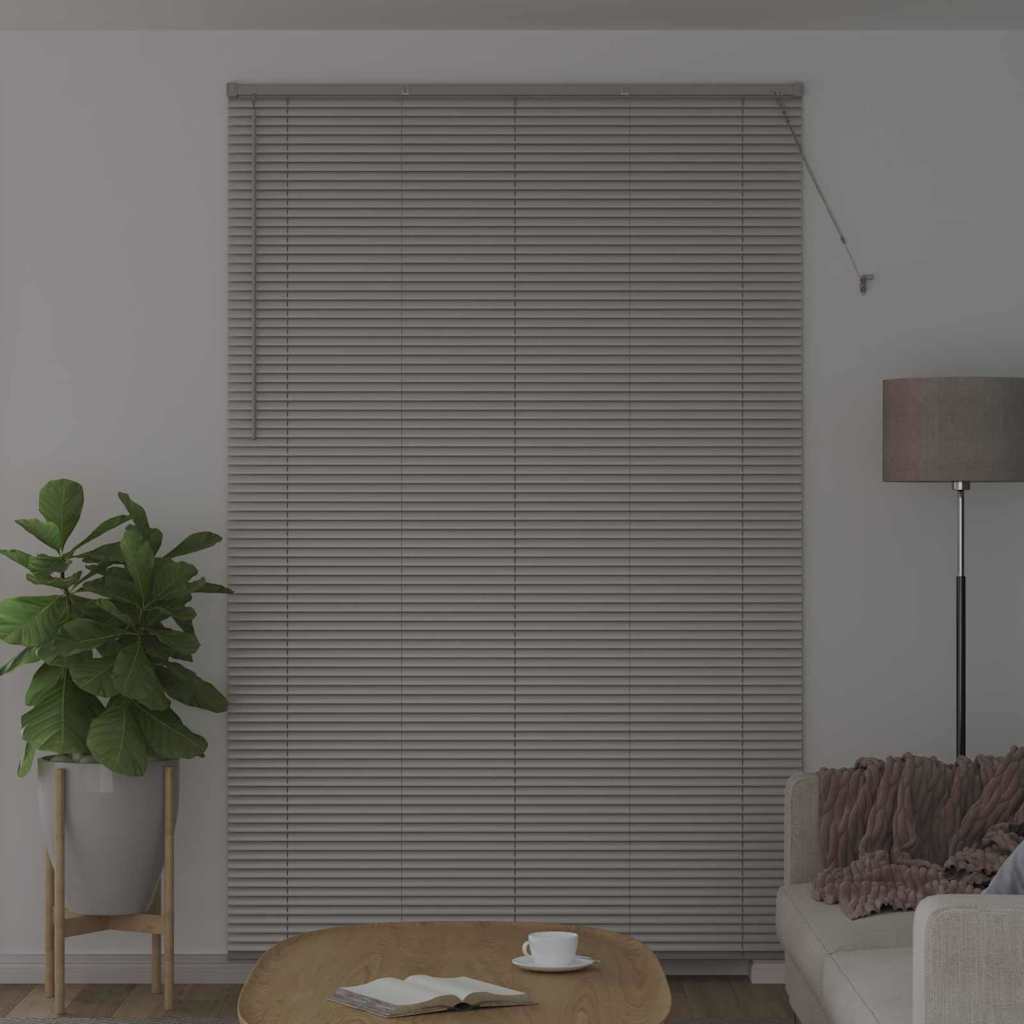Venetian Blinds Height Adjustable Silver 220x150cm Aluminium