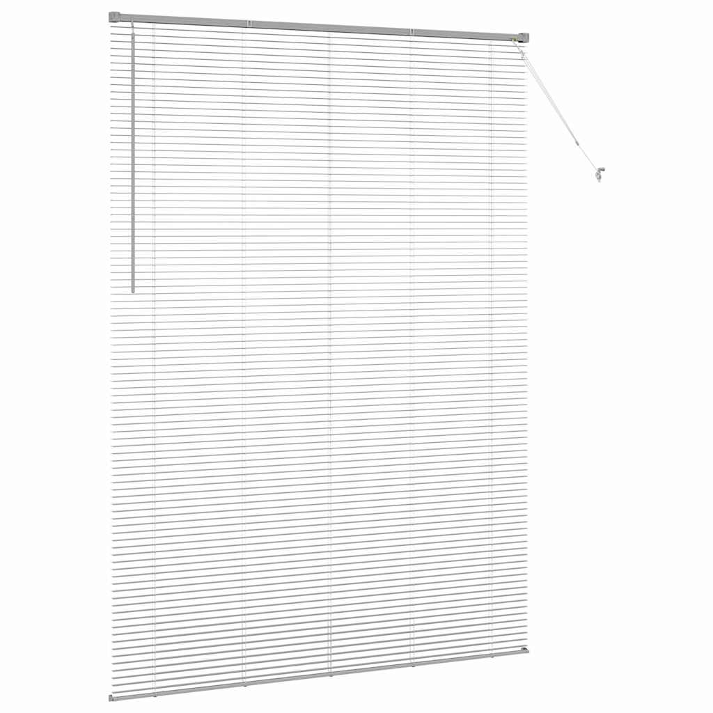 Venetian Blinds Height Adjustable Silver 220 x 155 cm Aluminium