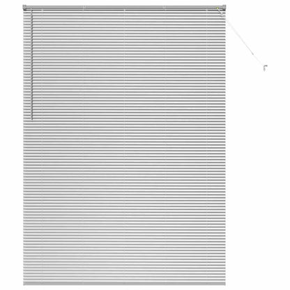 Venetian Blinds Height Adjustable Silver 220 x 155 cm Aluminium
