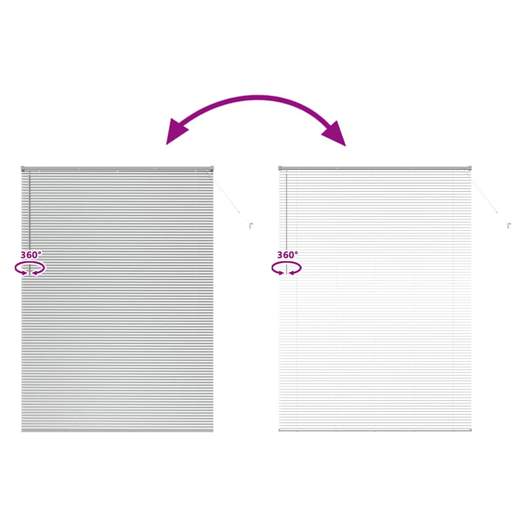 Venetian Blinds Height Adjustable Silver 220 x 155 cm Aluminium