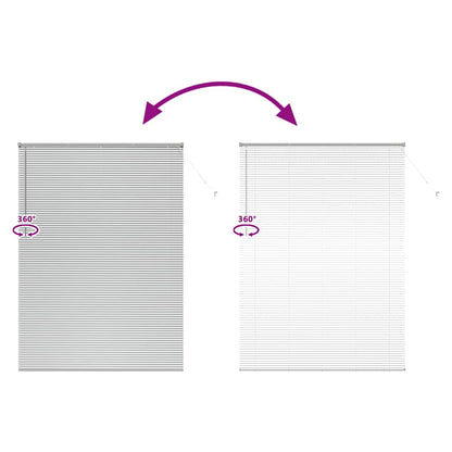 Venetian Blinds Height Adjustable Silver 220 x 155 cm Aluminium