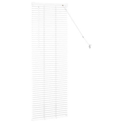 Venetian Blinds Height Adjustable White 130 x 45 cm Aluminium