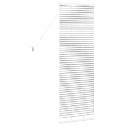 Venetian Blinds Height Adjustable White 130 x 45 cm Aluminium
