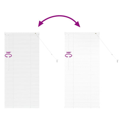 Venetian Blinds Height Adjustable White 130 x 65 cm Aluminium