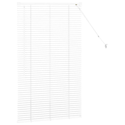 Venetian Blinds Height Adjustable White 130 x 70 cm Aluminium