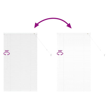 Venetian Blinds Height Adjustable White 130 x 70 cm Aluminium