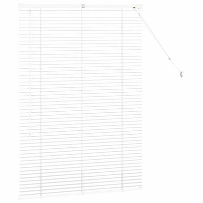 Venetian Blinds Height Adjustable White 130 x 90 cm Aluminium