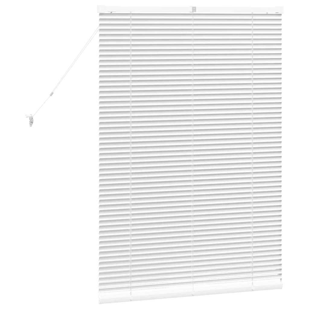 Venetian Blinds Height Adjustable White 130 x 90 cm Aluminium
