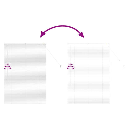 Venetian Blinds Height Adjustable White 130 x 90 cm Aluminium