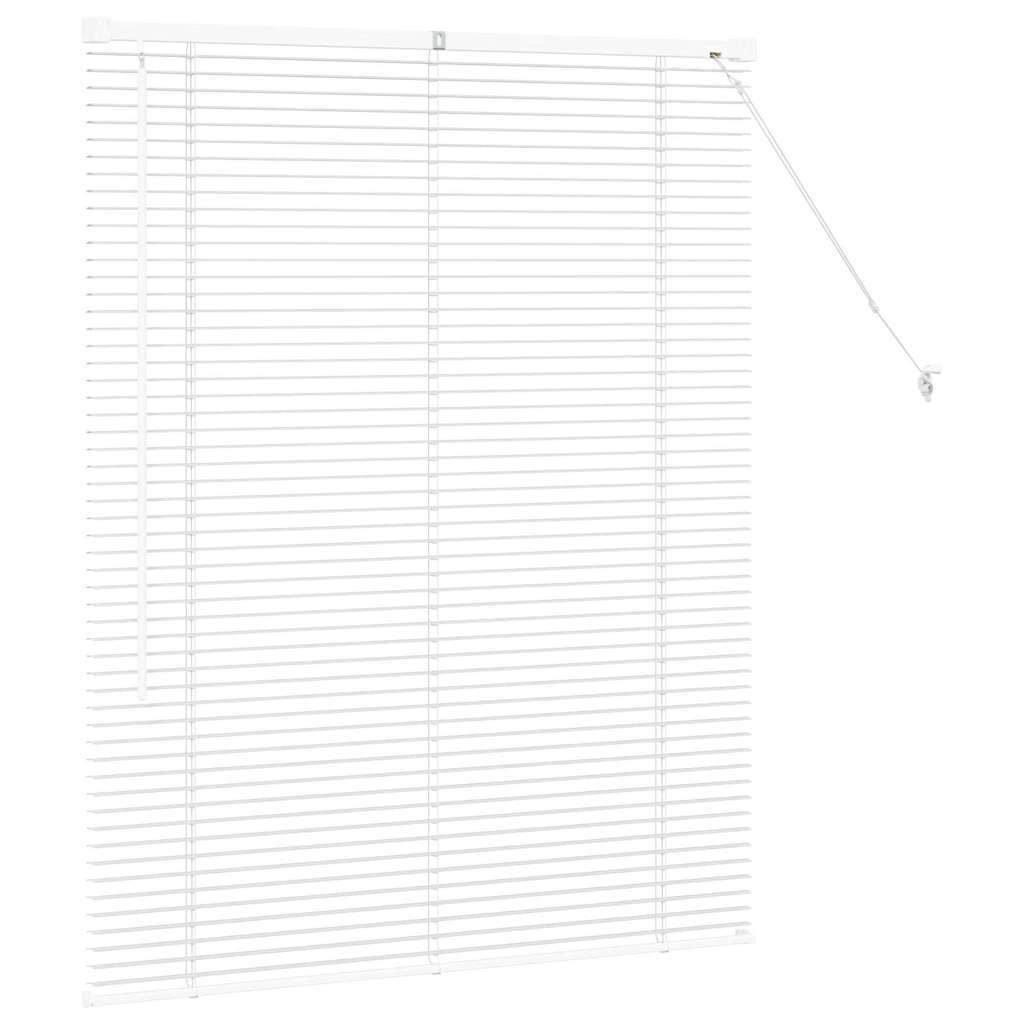 Venetian Blinds Height Adjustable White 130 x 100 cm Aluminium