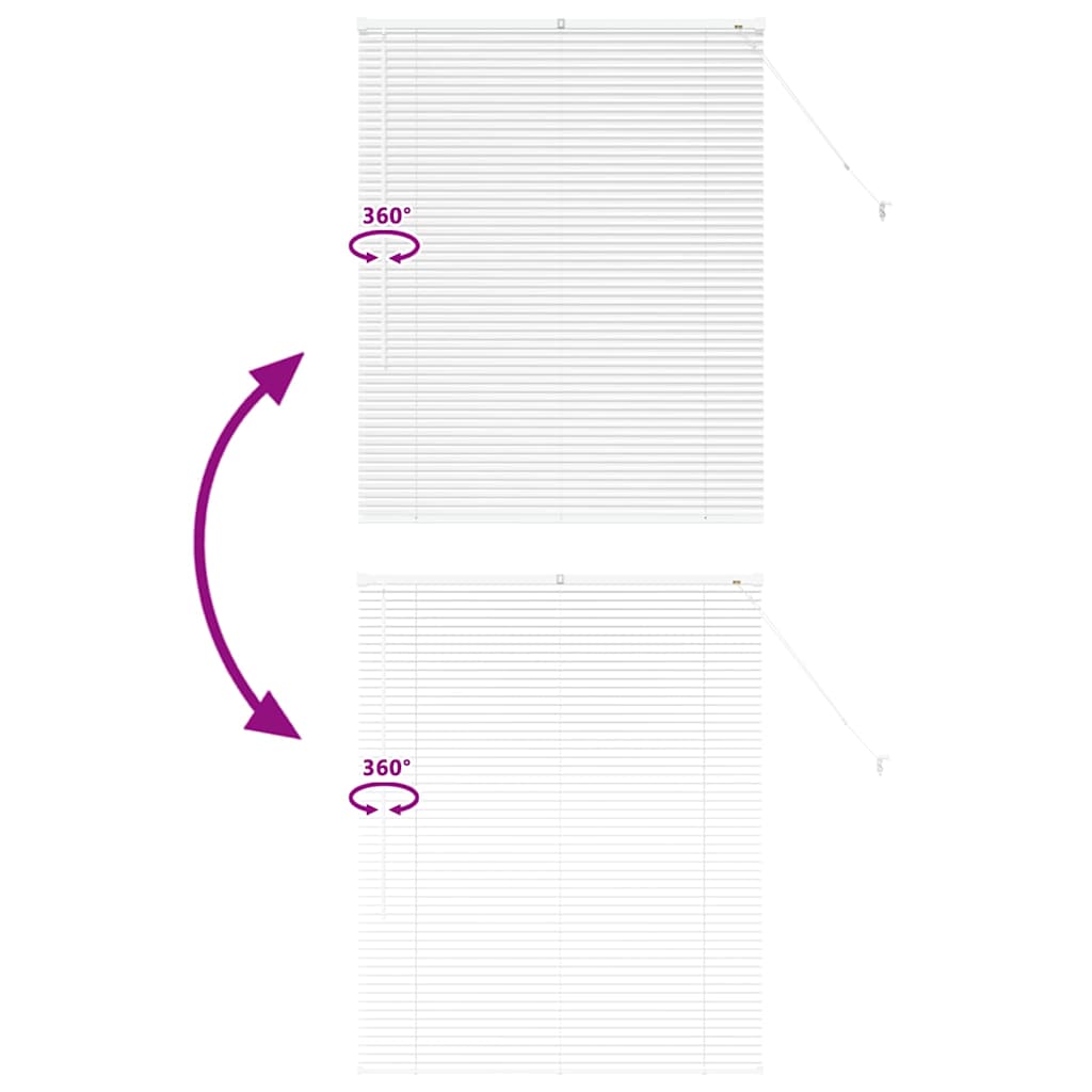 Venetian Blinds Height Adjustable White 130 x 100 cm Aluminium