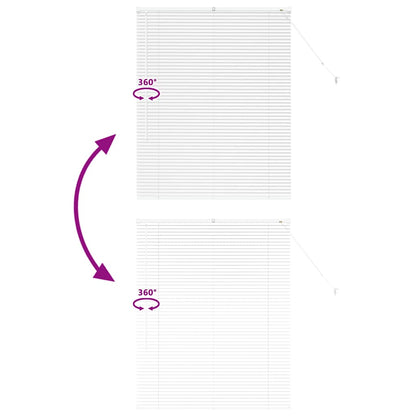 Venetian Blinds Height Adjustable White 130 x 100 cm Aluminium