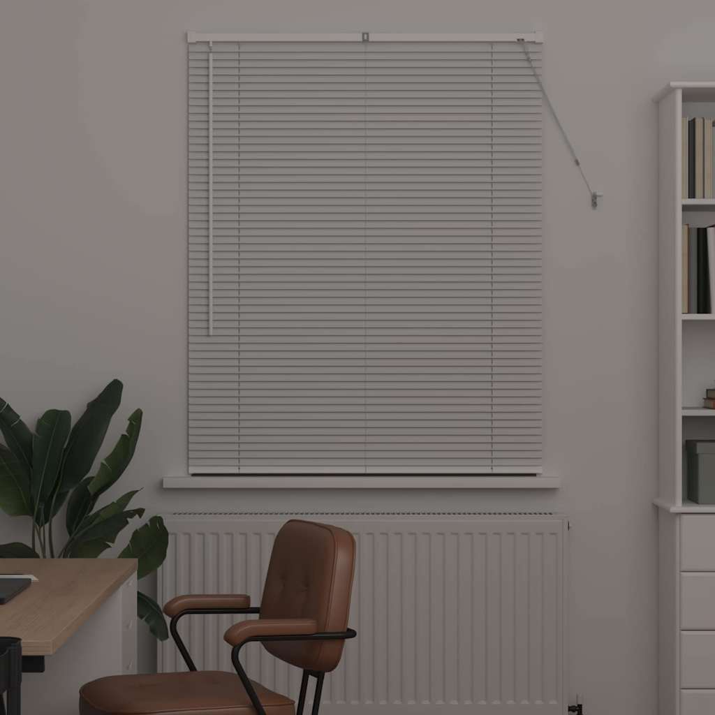 Venetian Blinds Height Adjustable White 130 x 105 cm Aluminium