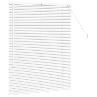 Venetian Blinds Height Adjustable White 130 x 105 cm Aluminium