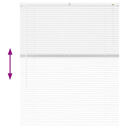 Venetian Blinds Height Adjustable White 130 x 105 cm Aluminium
