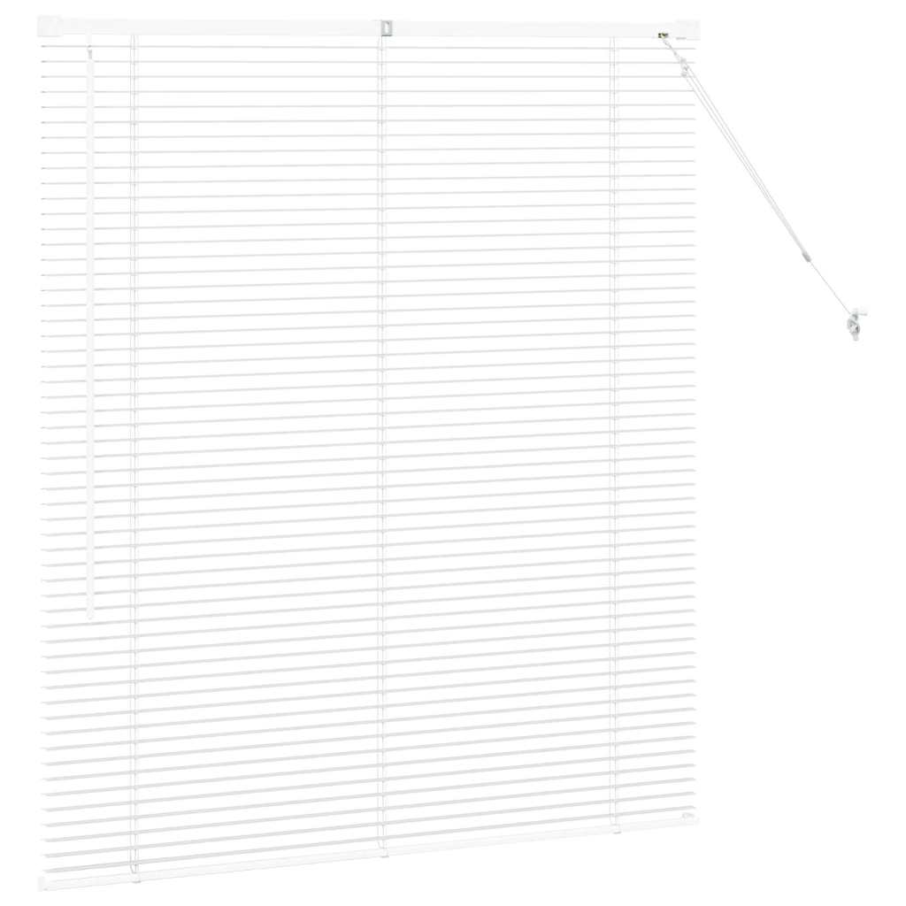 Venetian Blinds Height Adjustable White 130 x 110 cm Aluminium