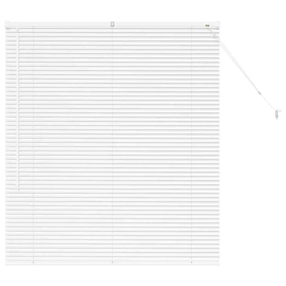 Venetian Blinds Height Adjustable White 130 x 110 cm Aluminium