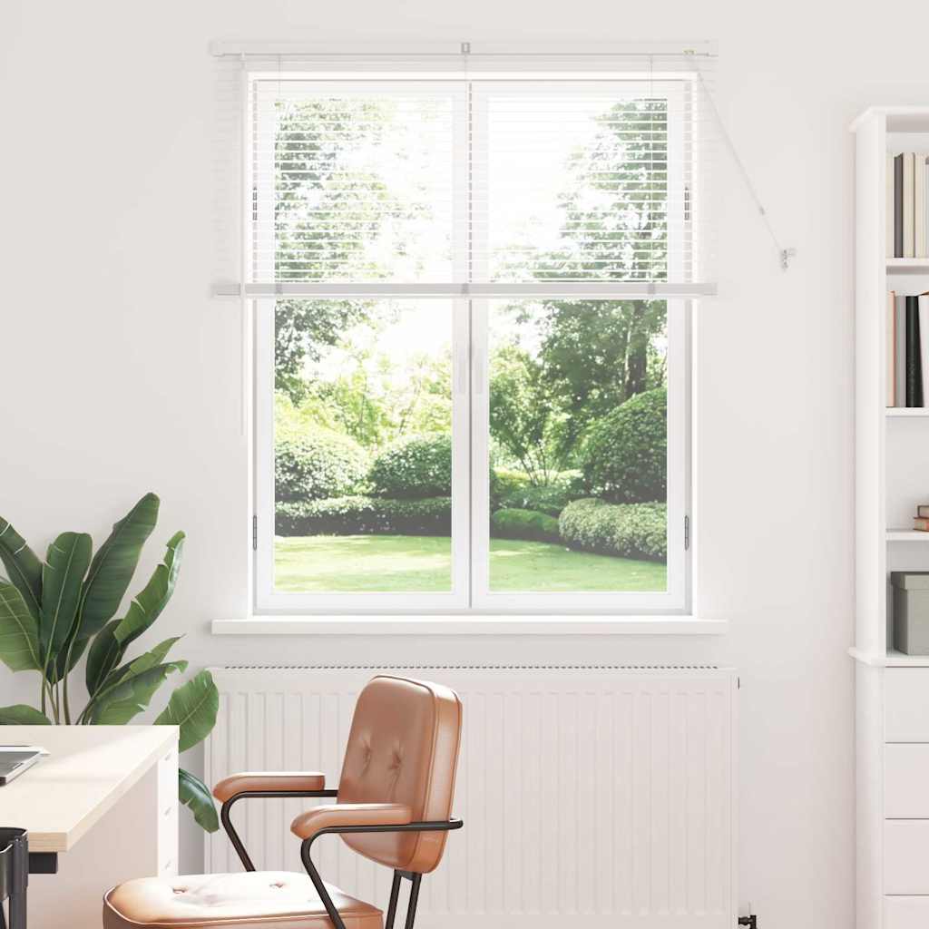 Venetian Blinds Height Adjustable White 130 x 120 cm Aluminium