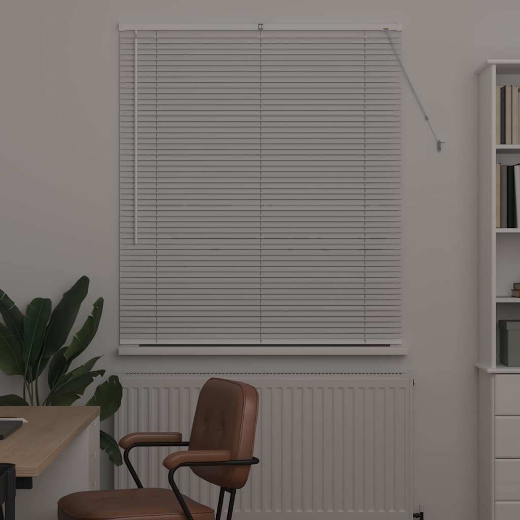 Venetian Blinds Height Adjustable White 130 x 120 cm Aluminium