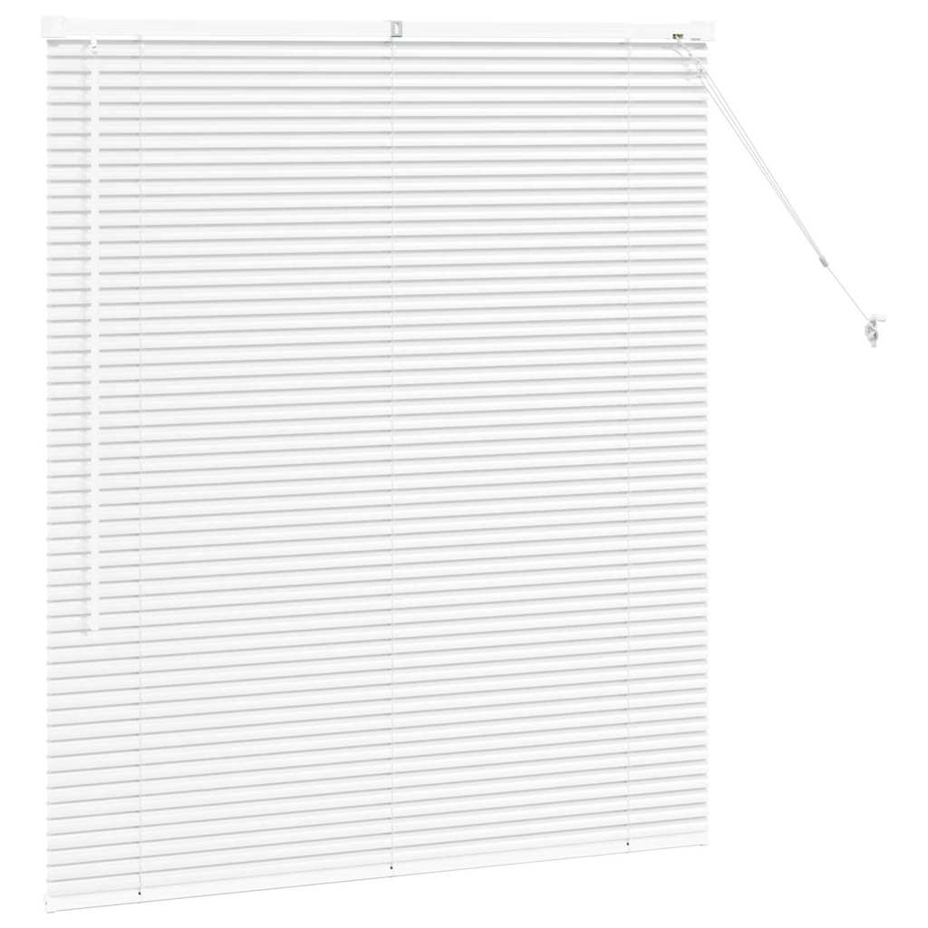 Venetian Blinds Height Adjustable White 130 x 120 cm Aluminium