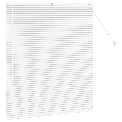 Venetian Blinds Height Adjustable White 130 x 120 cm Aluminium
