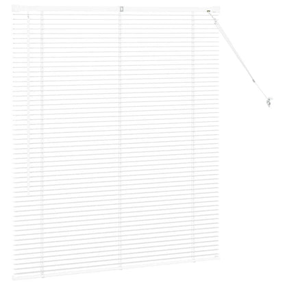 Venetian Blinds Height Adjustable White 130 x 120 cm Aluminium